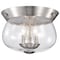 Nuvo Boliver 3-Light Flush Mount Brushed Nickel Clear Seeded Glass 60/7808 - alternate 3
